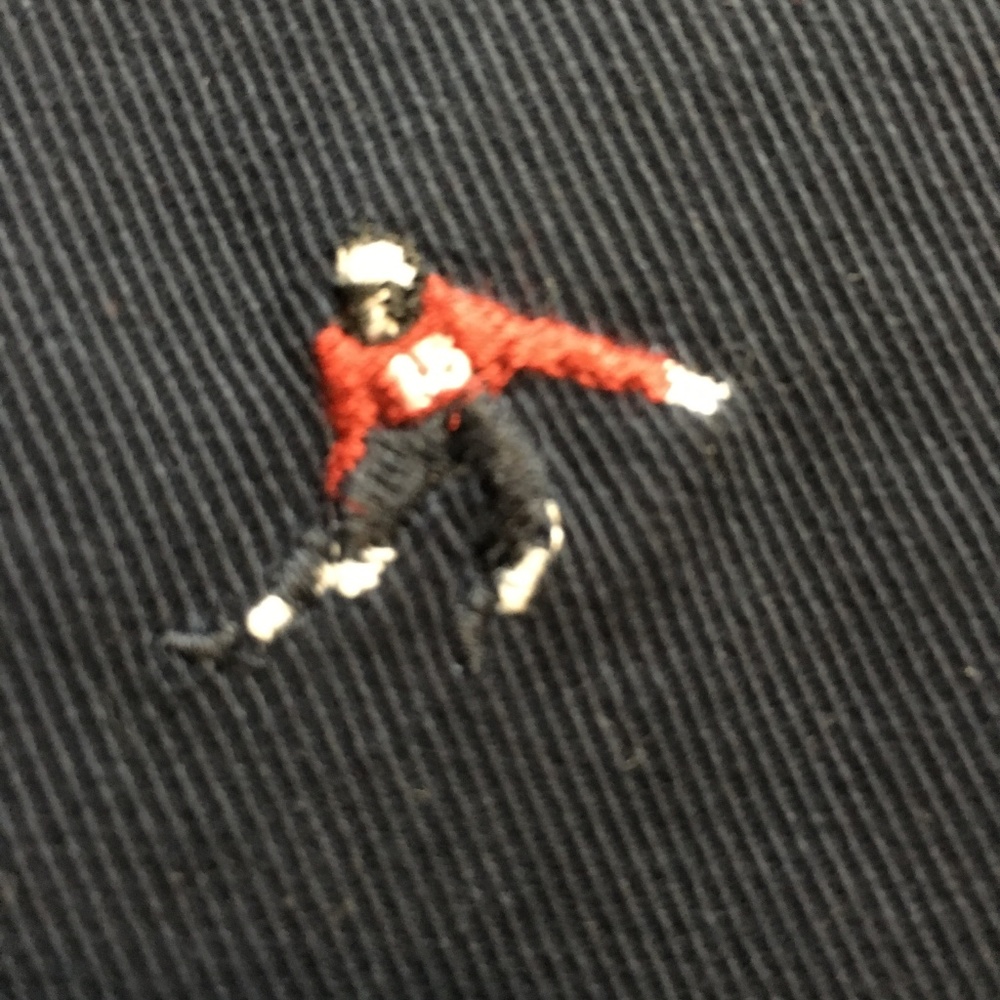 Brooks Brothers Khaki Pants Navy Blue Football NWT - Picture 8 of 8
